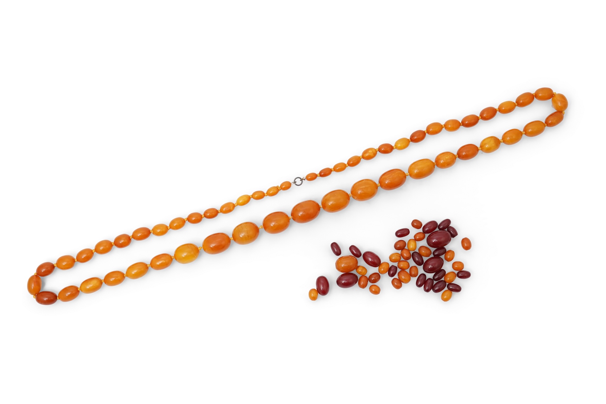 An amber necklace